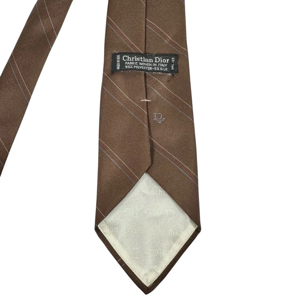 CHRISTIAN DIOR VINTAGE Dior Embroidered Logo Necktie